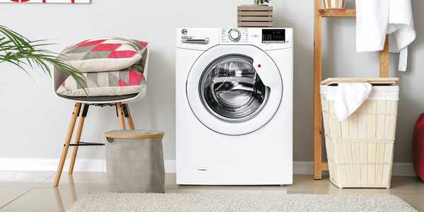 Hoover H3W 4102DAE180 10KG 1400 Spin Washing Machine in white.